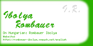 ibolya rombauer business card